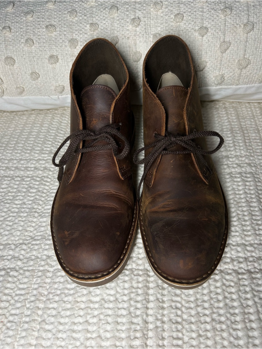 Clarks Men's Dark Brown Bushacre Leather Chukka Boots